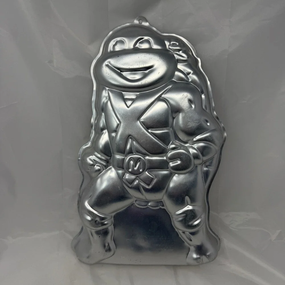 Vintage 1989 Wilton TMNT Michelangelo Cake Pan 2105-3075 Aluminum Ninja Turtles
